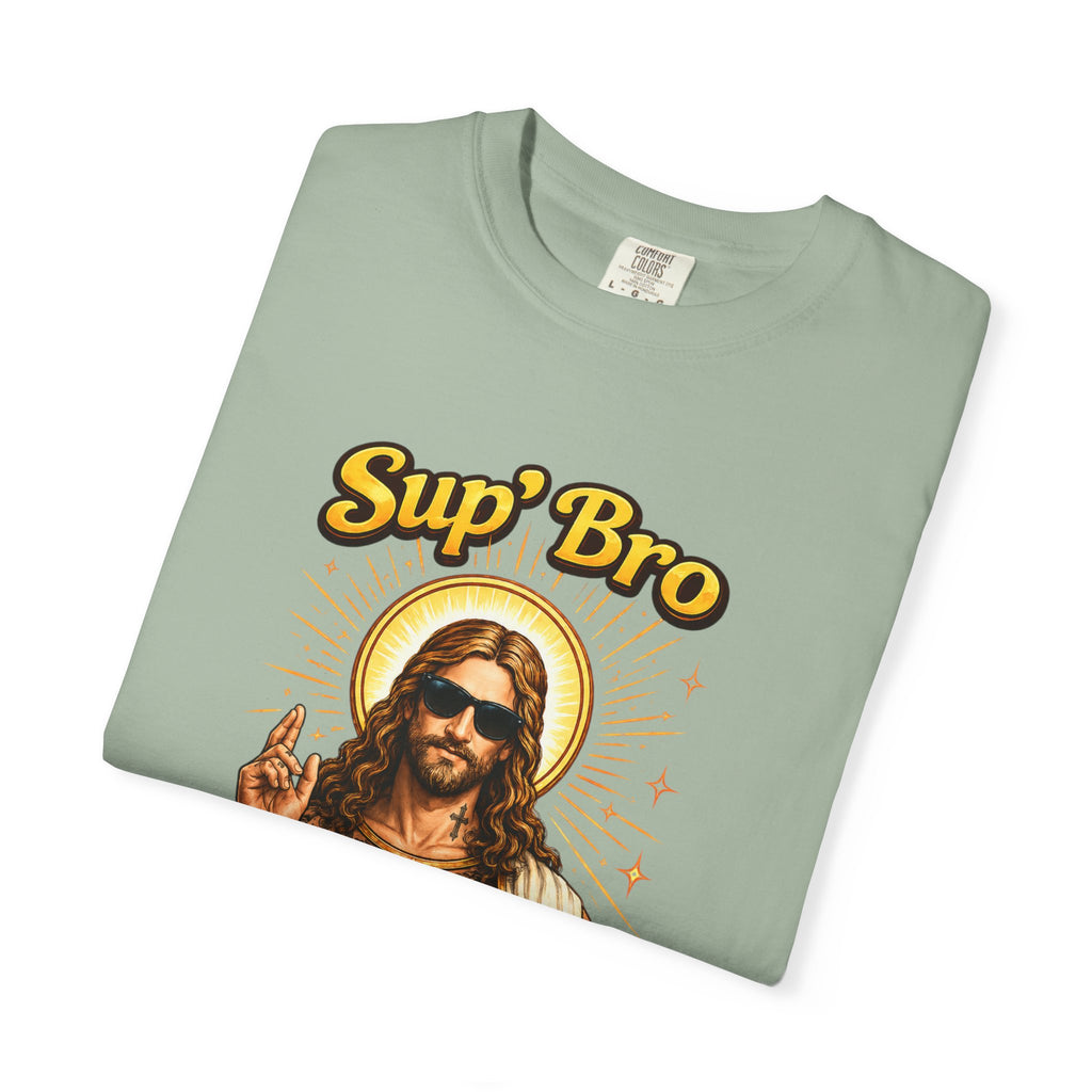 Sup Bro Tattoo Jesus Graphic Tee Funny Faith Tee Edgy Christian Graphic T Shirt Unisex Oversized Aesthetic Tee Viral TikTok Style