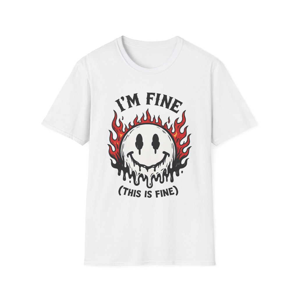 Im Fine This Is Fine Shirt Funny Dark Humor Tee Alternative Graphic T Shirt Emo Streetwear Unisex Gothic Shirt Mental Health Humor Tee