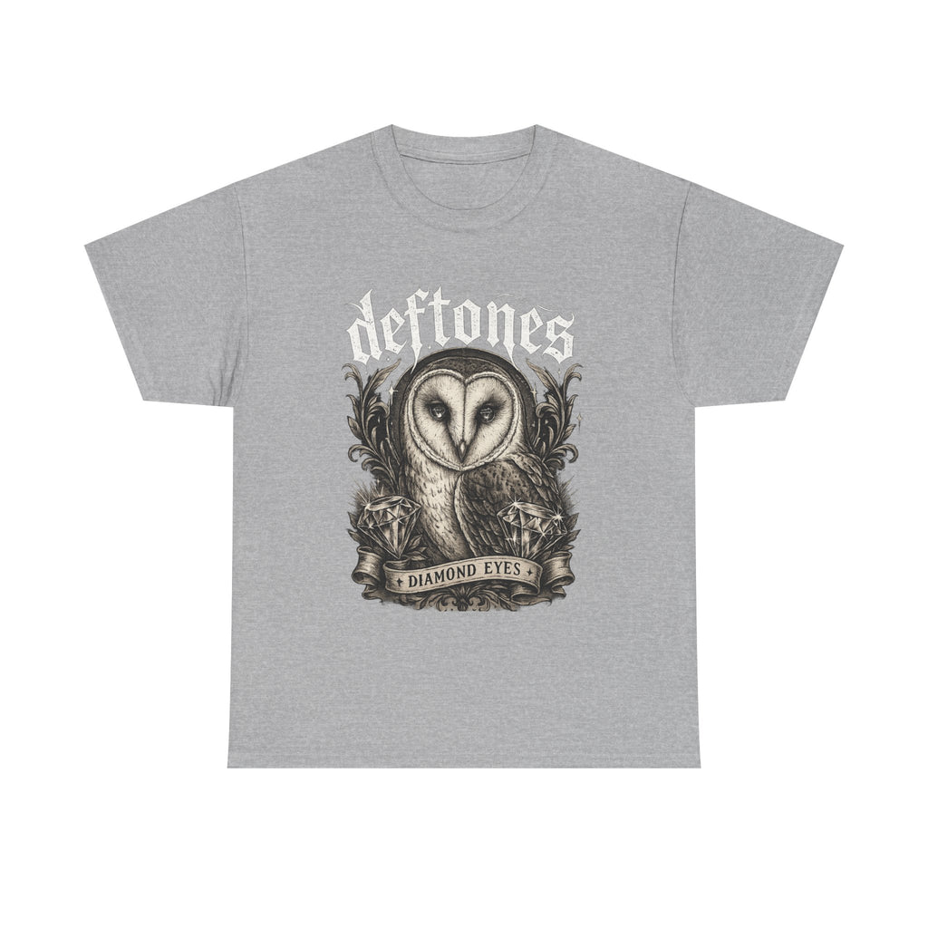 Deftones Diamond Eyes Owl Shirt Vintage Tattoo Style Band Tee Gothic Barn Owl Graphic T Shirt Alternative Streetwear Unisex Tee