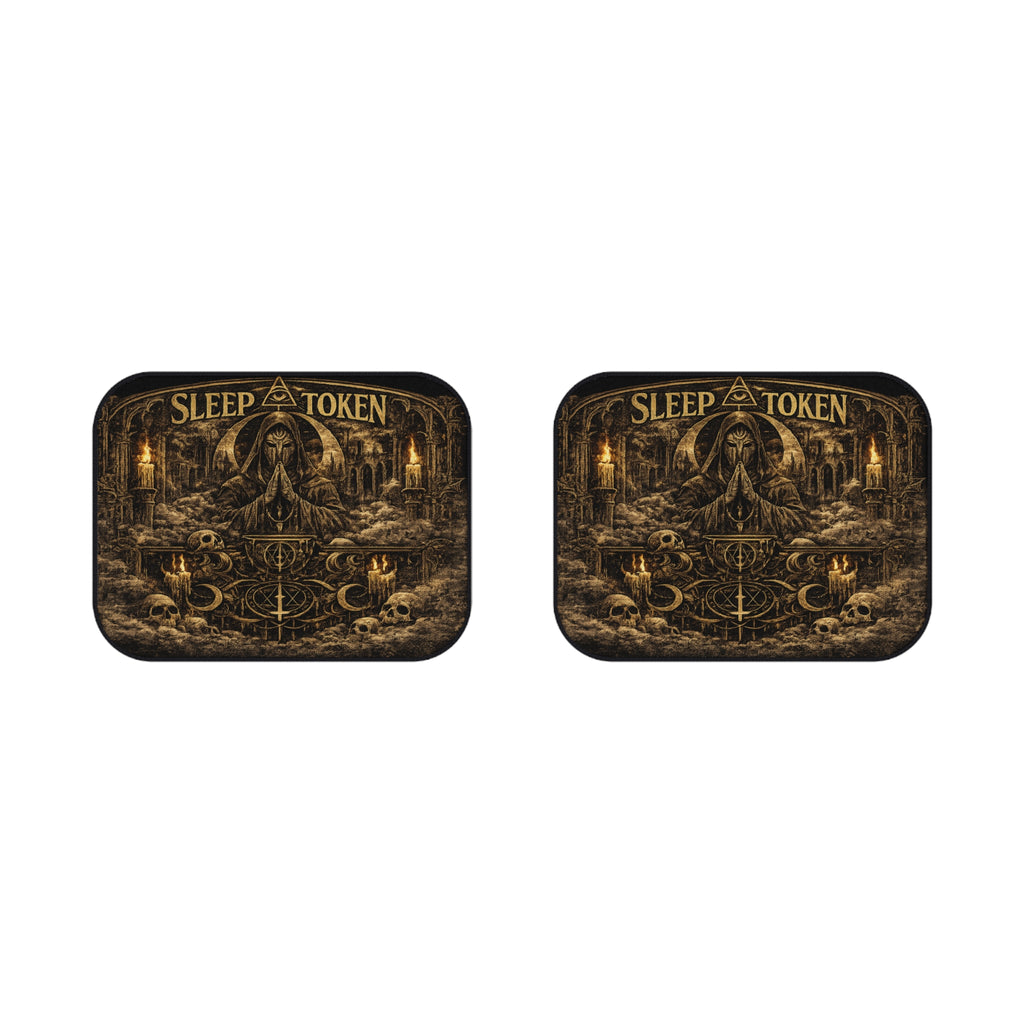 Sleep Token Rear Car Floor Mats Gothic Alternative Car Accessories Dark Vehicle Decor Non Slip Auto Floor Mats Custom Car Interior Mats