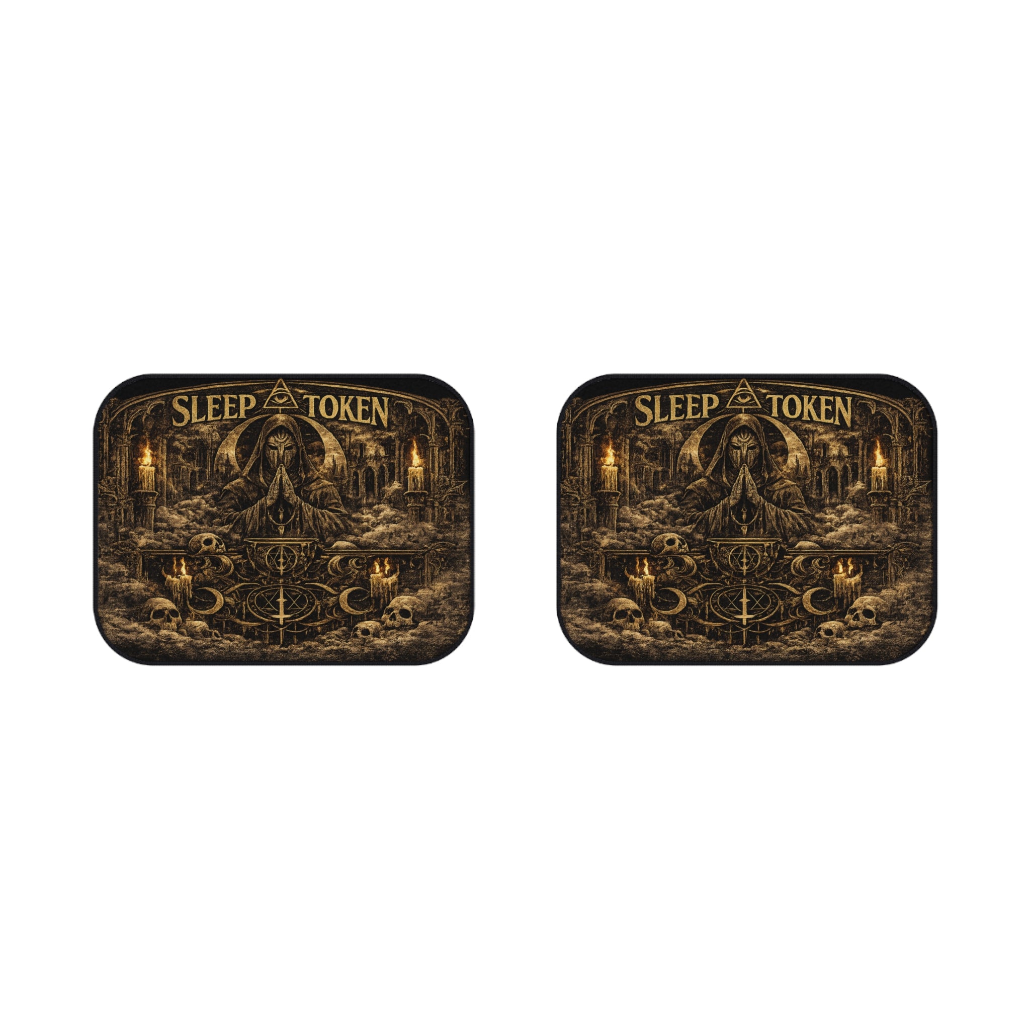 Sleep Token Rear Car Floor Mats Gothic Alternative Car Accessories Dark Vehicle Decor Non Slip Auto Floor Mats Custom Car Interior Mats