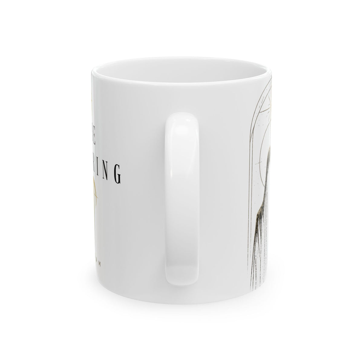 Occult Symbol Ceramic Mug — Minimalist Black Sigil Coffee Cup (11oz/15oz)