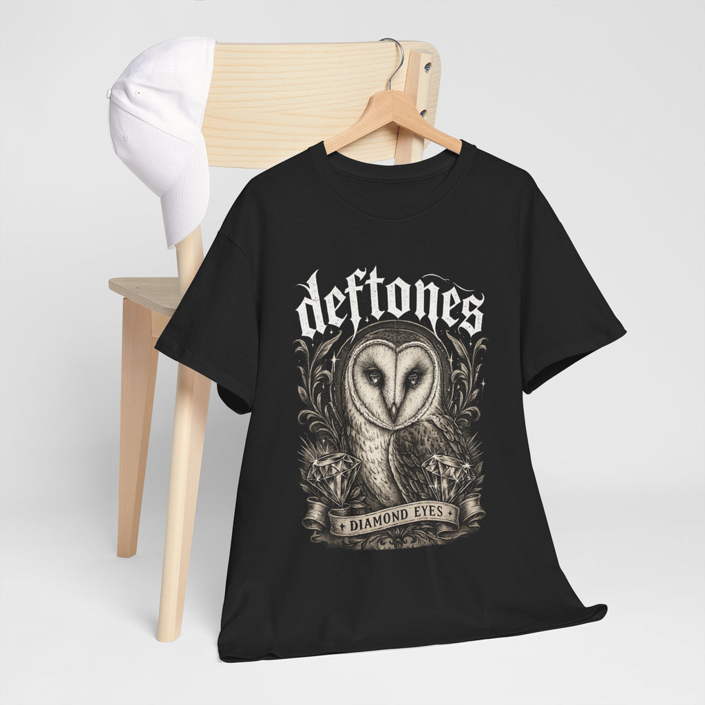 Deftones Diamond Eyes Owl Shirt Vintage Tattoo Style Band Tee Gothic Barn Owl Graphic T Shirt Alternative Streetwear Unisex Tee