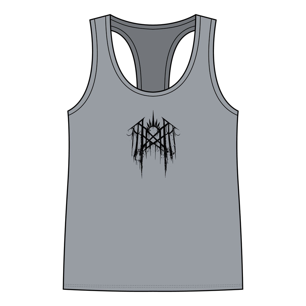Worship Gothic Racerback Tank Top | Women’s Alternative Moon Graphic Shirt | Front & Back Print Tank