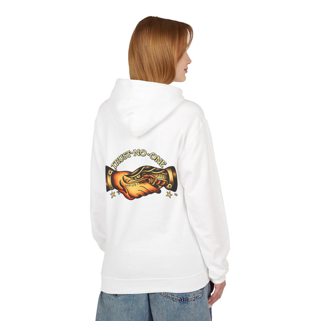 Trust No One Hoodie Tattoo Style Snake Rose Graphic Hoodie Alternative Streetwear Pullover Goth Punk Unisex Sweatshirt