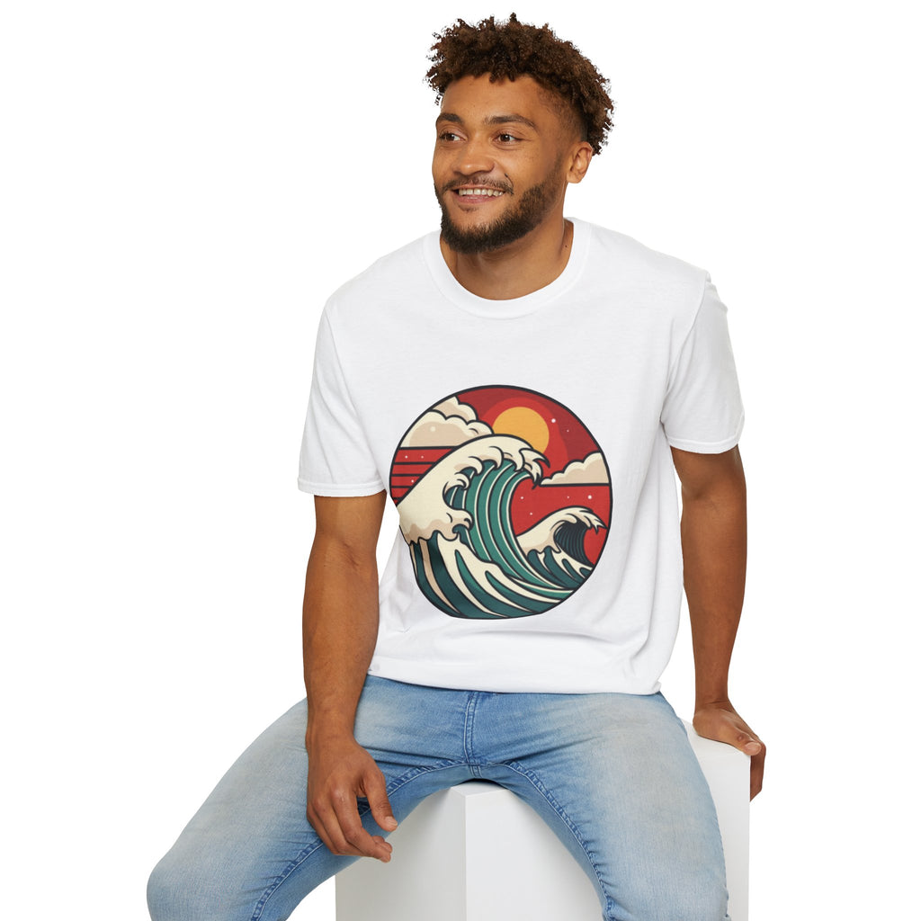 Ride The Wave Graphic T-Shirt | Coastal Retro Ocean Tee