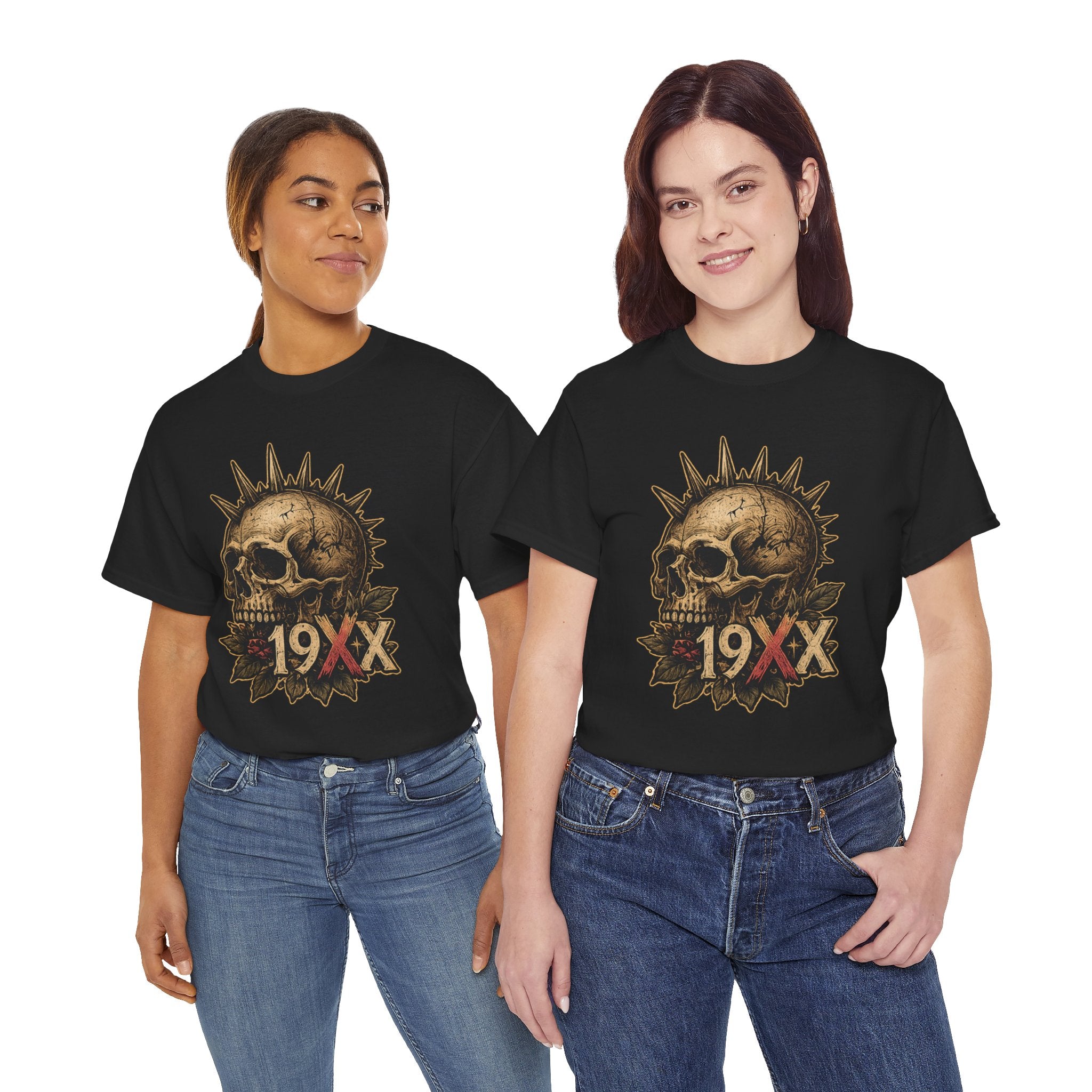 Punk Skull with Mohawk 19XX T-Shirt | Vintage Skull Tee