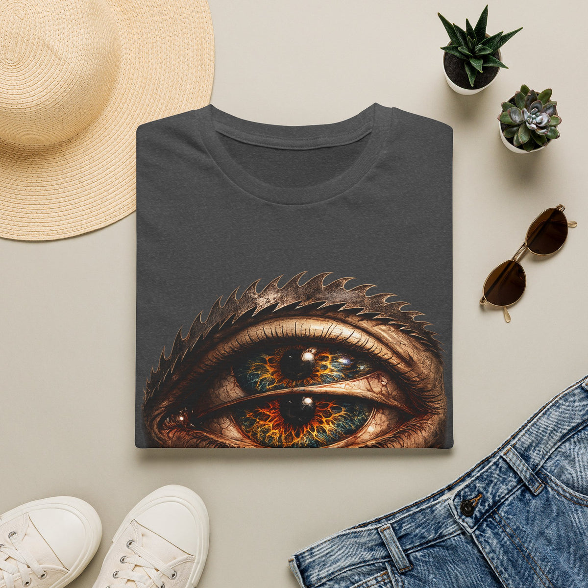 Tool Inspired Eye Graphic Shirt Alternative Rock Tee Dark Heather Band Shirt Gothic Streetwear Unisex Graphic T Shirt