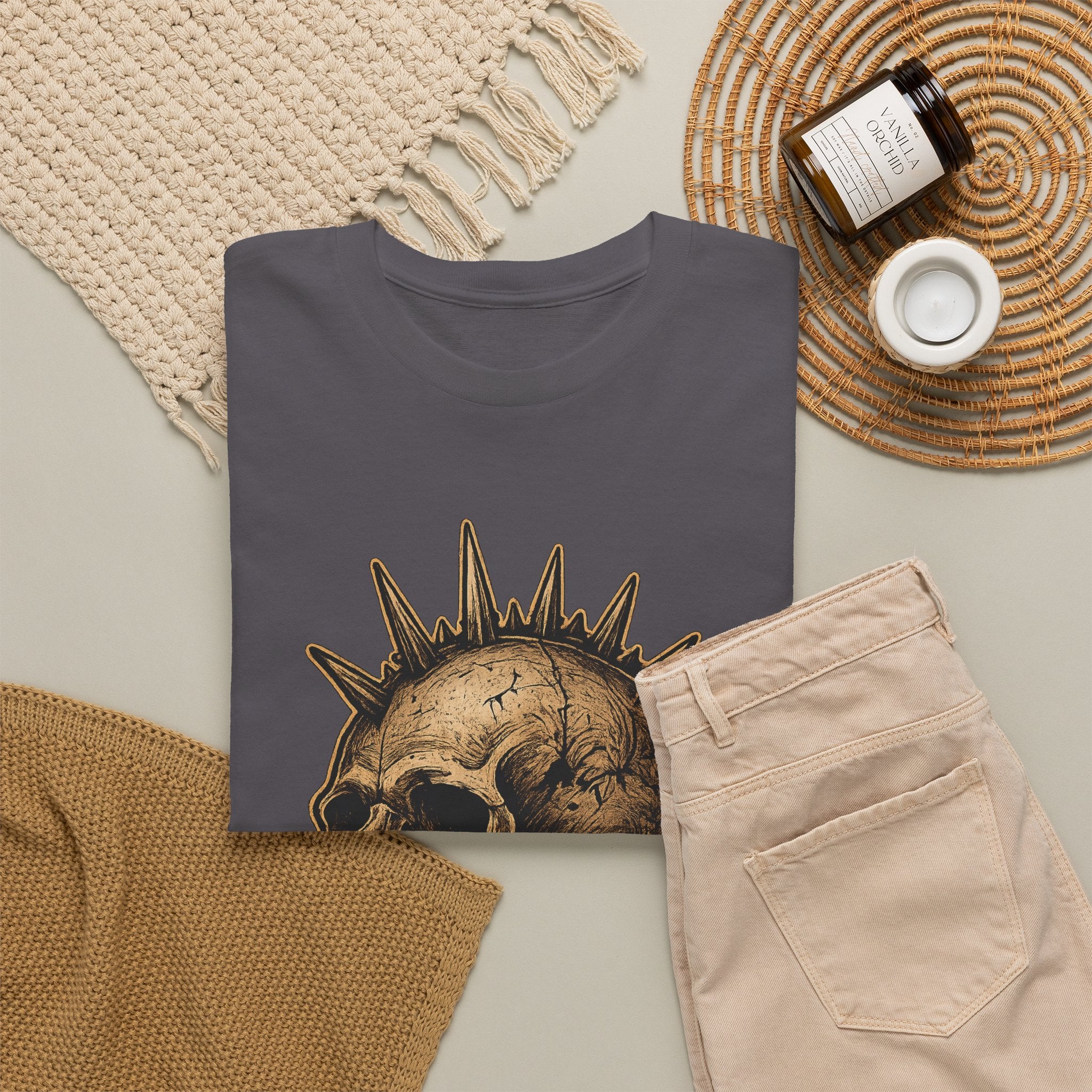 Punk Skull with Mohawk 19XX T-Shirt | Vintage Skull Tee