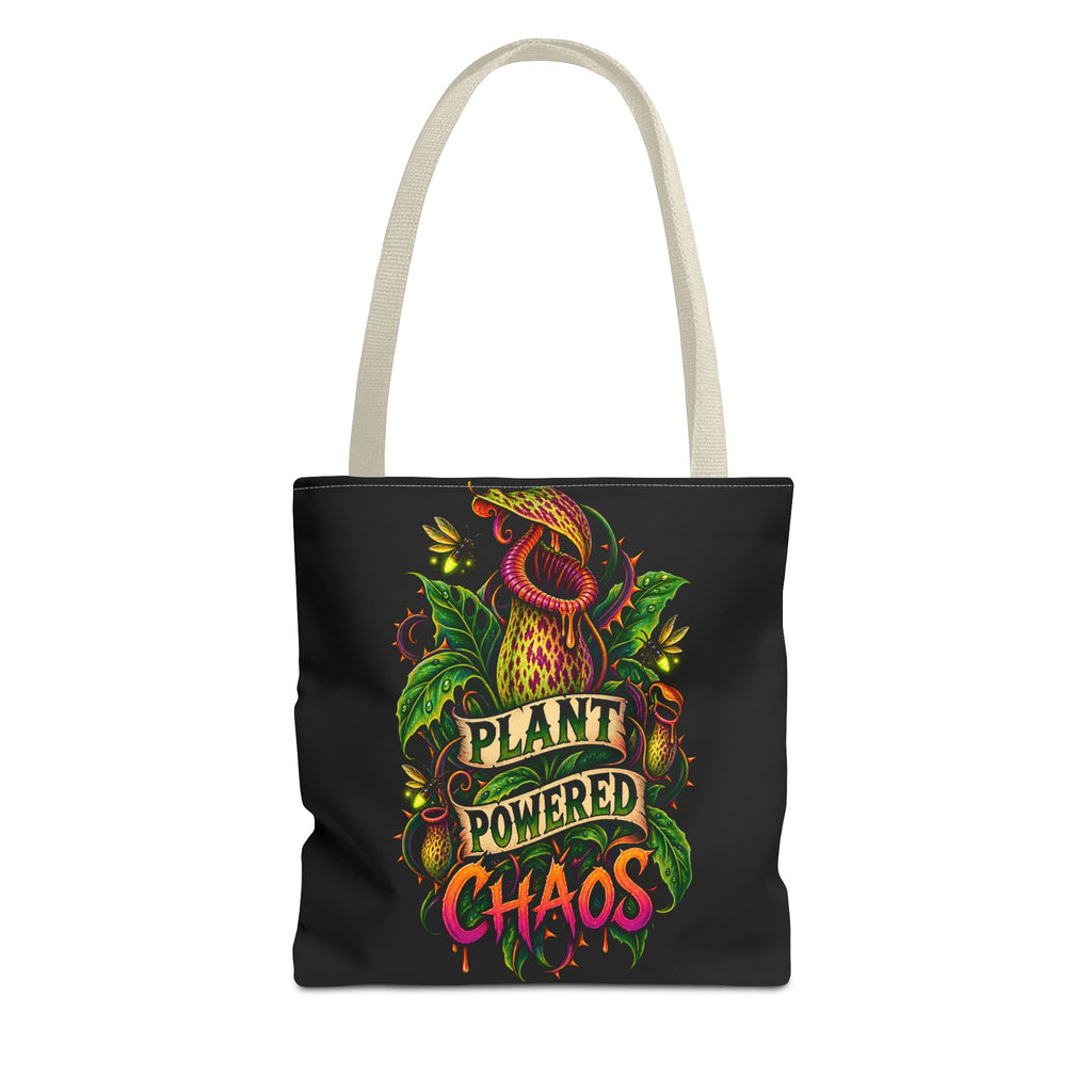 Plant Powered Chaos Tote Bag | Carnivorous Pitcher Plant Illustration