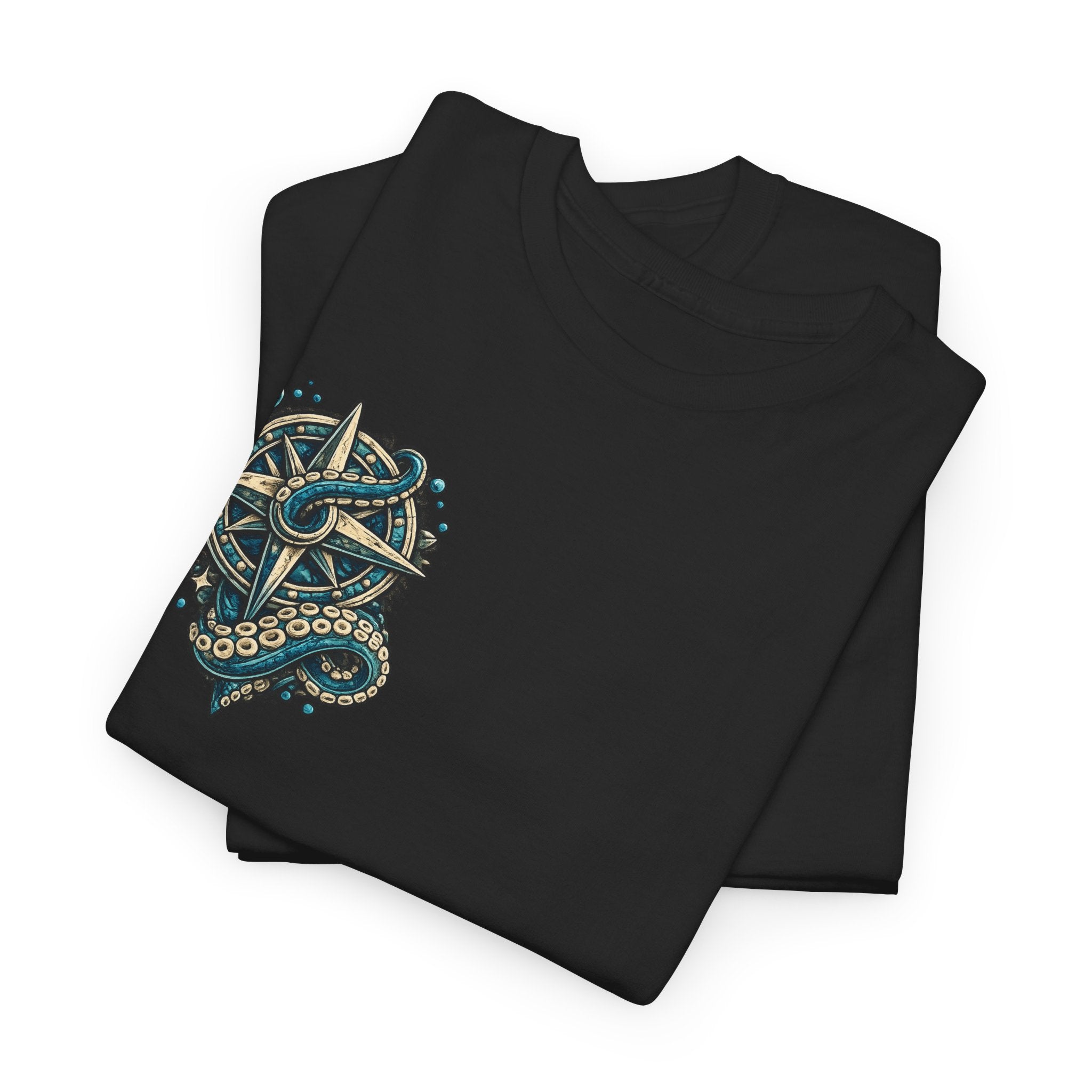 Stay True To Your Mind Nautical Compass Octopus Graphic T Shirt