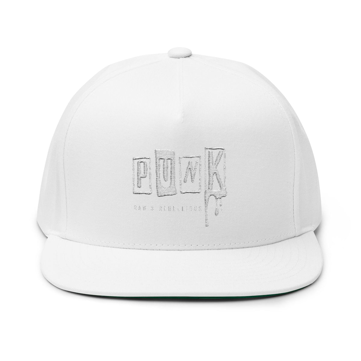 Punk Snapback Hat Embroidered Flat Bill Cap Streetwear Hat Rock Music Hat Skater Cap Distressed Punk Hat Unisex Snapback