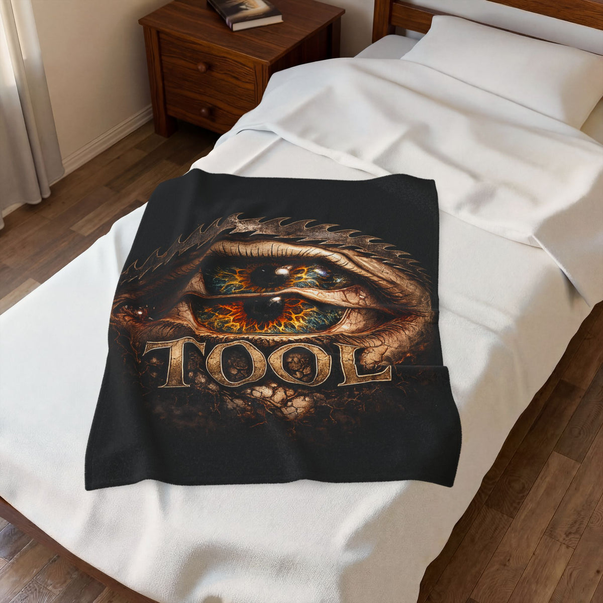 TOOL Inspired Plush Blanket Dark Aesthetic Throw Blanket Gothic Music Fan Blanket Alternative Bedroom Decor Couch Blanket Gift