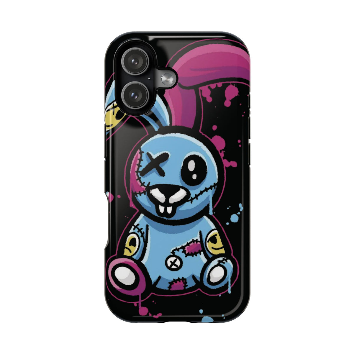 Zombie Bunny Phone Case Cute Goth Phone Case Graffiti Style iPhone Case Aesthetic Phone Case Cool Cartoon Case Gift For Him Her
