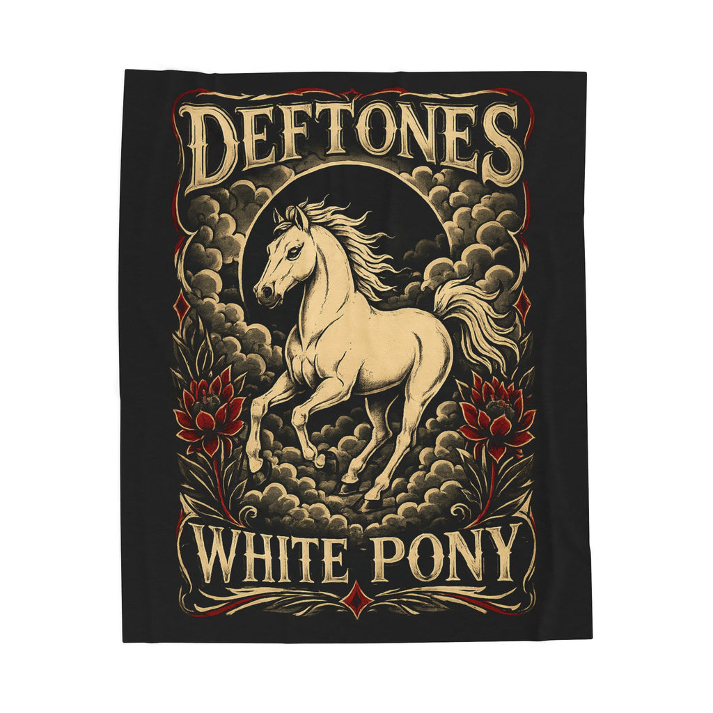 Deftones White Pony Throw Blanket Gothic Horse Blanket Alternative Rock Home Decor Ultra Soft Cozy Fleece Blanket Music Inspired Gift