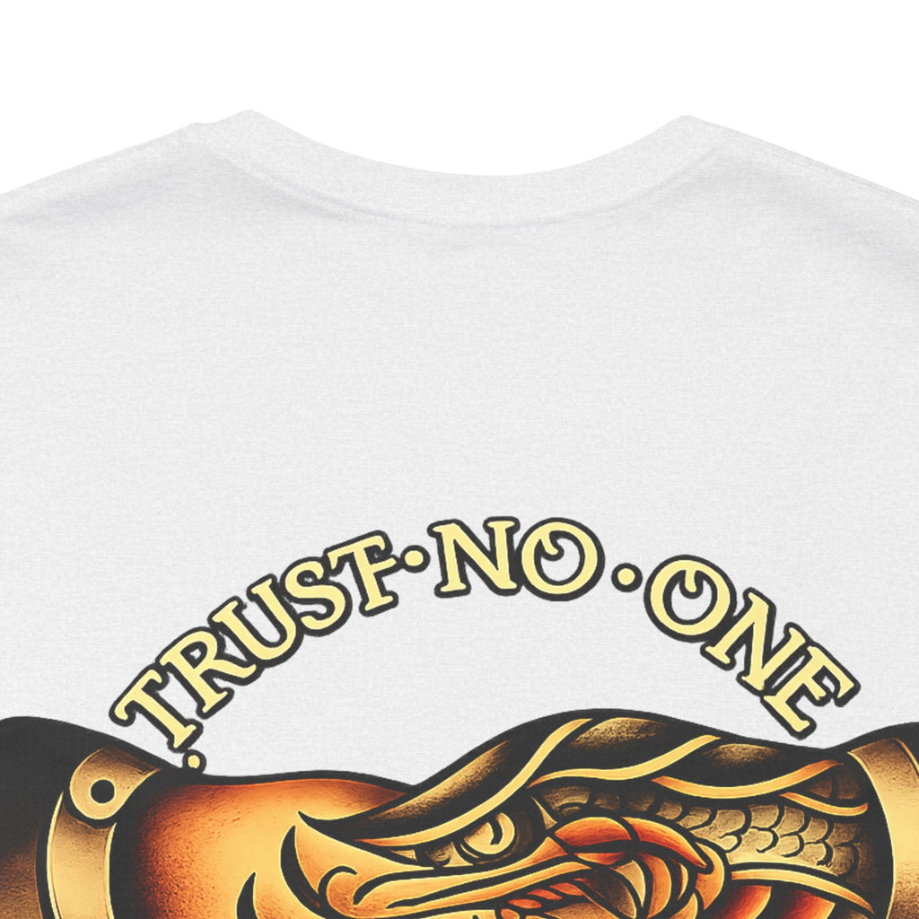 Trust No One Shirt Tattoo Style Graphic Tee Streetwear Snake Shirt Edgy Vintage Style Unisex Black T Shirt Alternative Fashion Gift