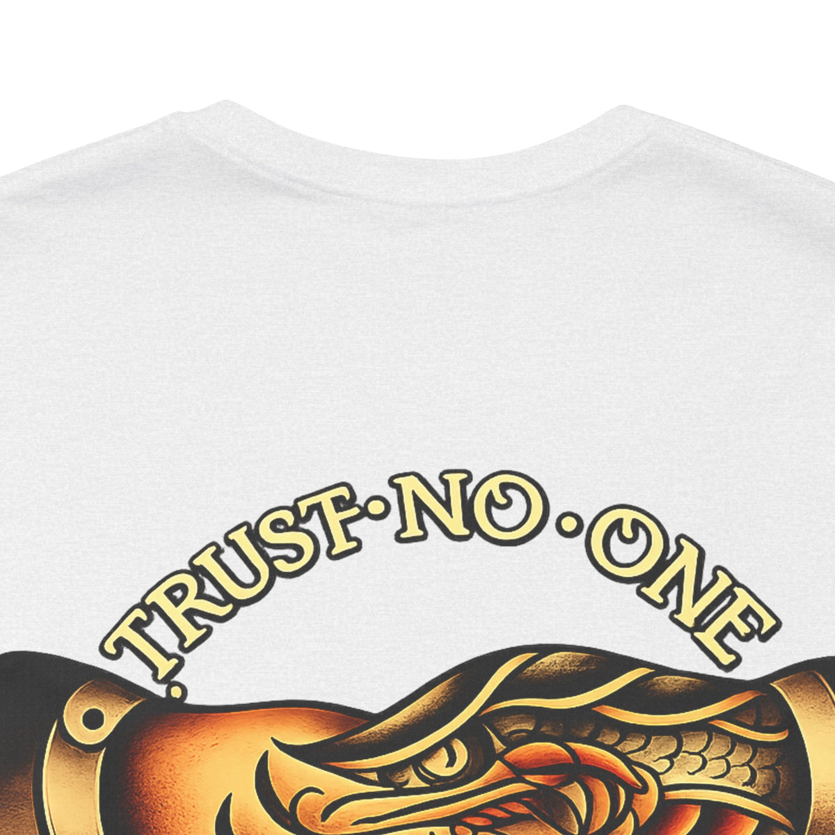 Trust No One Shirt Tattoo Style Graphic Tee Streetwear Snake Shirt Edgy Vintage Style Unisex Black T Shirt Alternative Fashion Gift