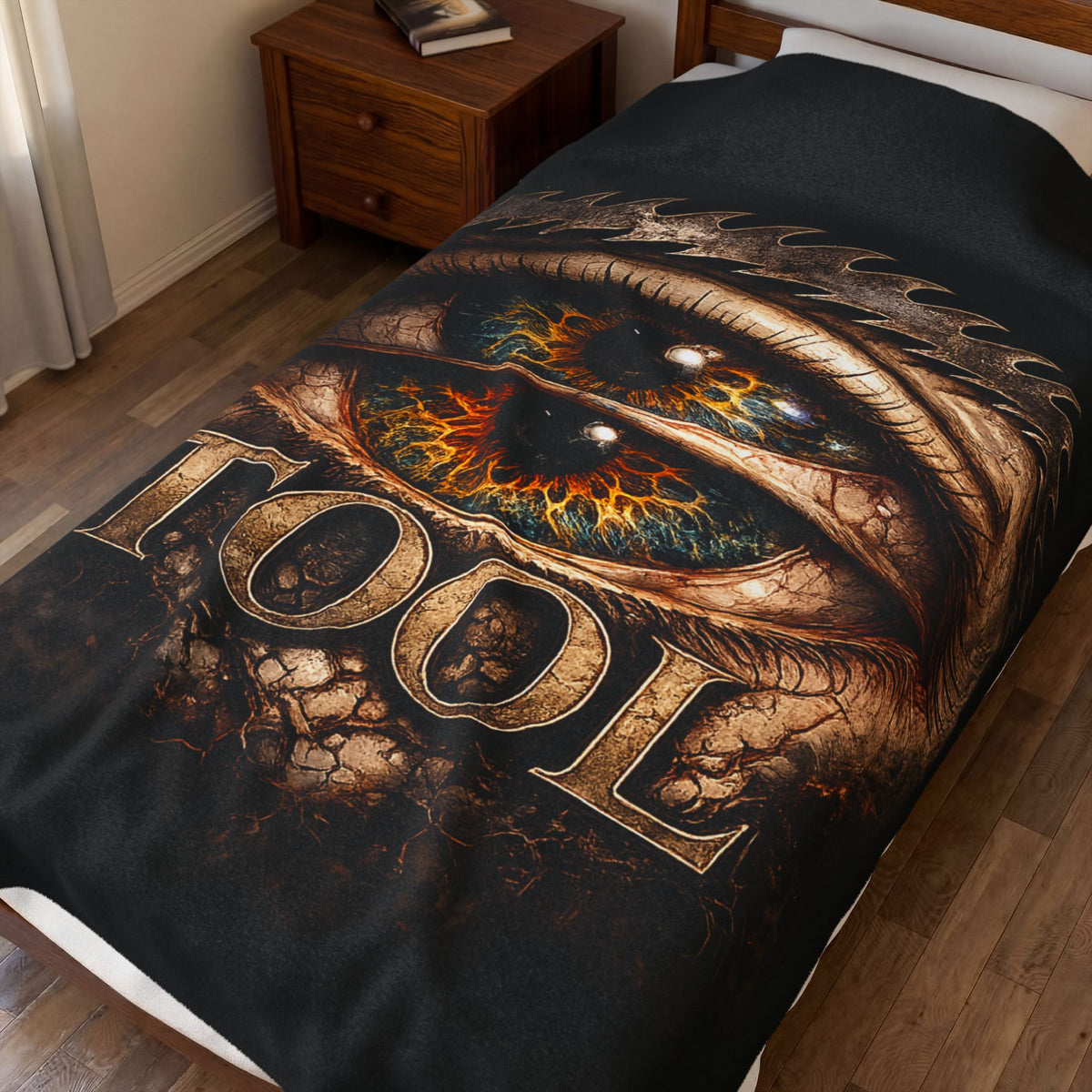 TOOL Inspired Plush Blanket Dark Aesthetic Throw Blanket Gothic Music Fan Blanket Alternative Bedroom Decor Couch Blanket Gift
