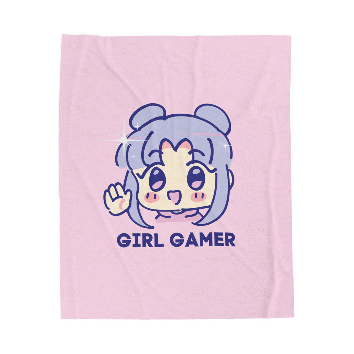 Girl Gamer Plush Blanket | Cute Kawaii Gaming Throw Blanket