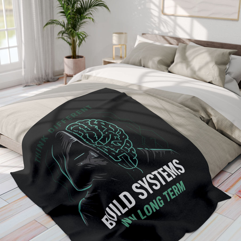 Build Systems. Win Long Term. Motivational Arctic Fleece Blanket