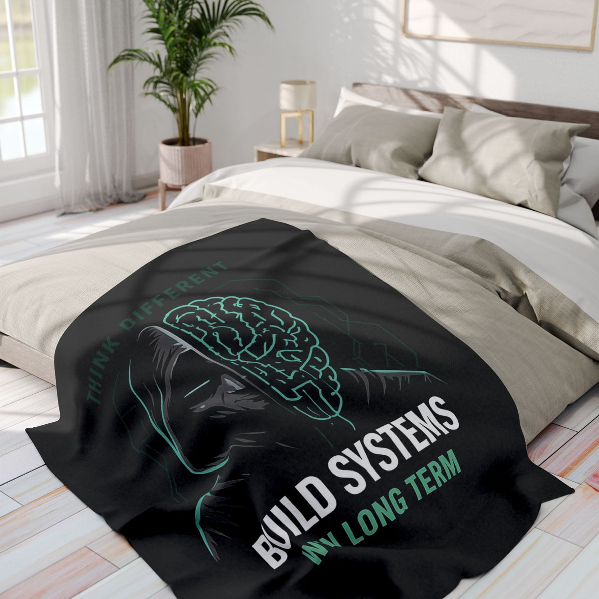 Build Systems. Win Long Term. Motivational Arctic Fleece Blanket