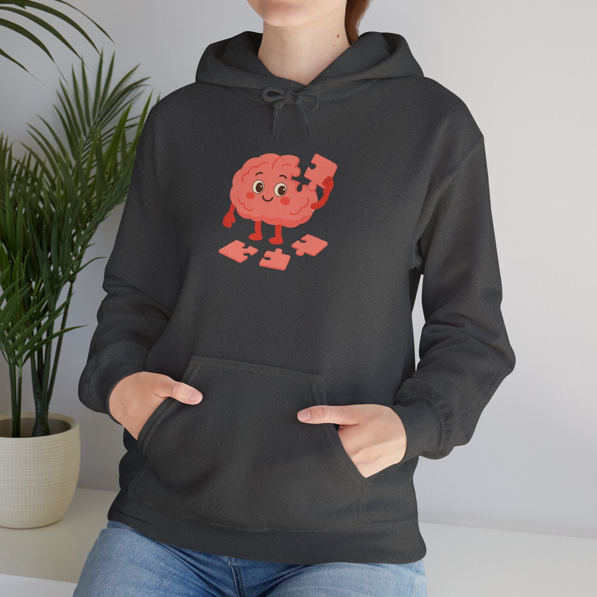 Mental Health Hoodie Brain Puzzle Sweatshirt Adult Hoodie Positive Mindset Hoodie Cozy Awareness Gift
