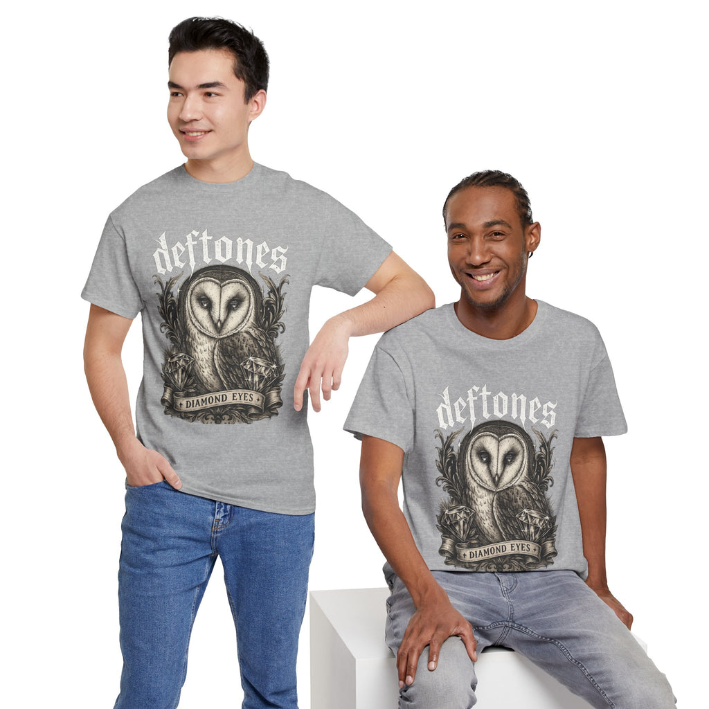 Deftones Diamond Eyes Owl Shirt Vintage Tattoo Style Band Tee Gothic Barn Owl Graphic T Shirt Alternative Streetwear Unisex Tee