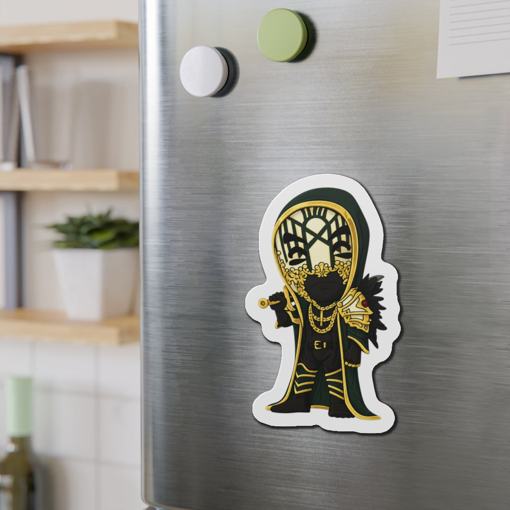 Vessel Gold Masked sleep token Die-Cut Magnet | Fantasy Wizard Refrigerator Magnet