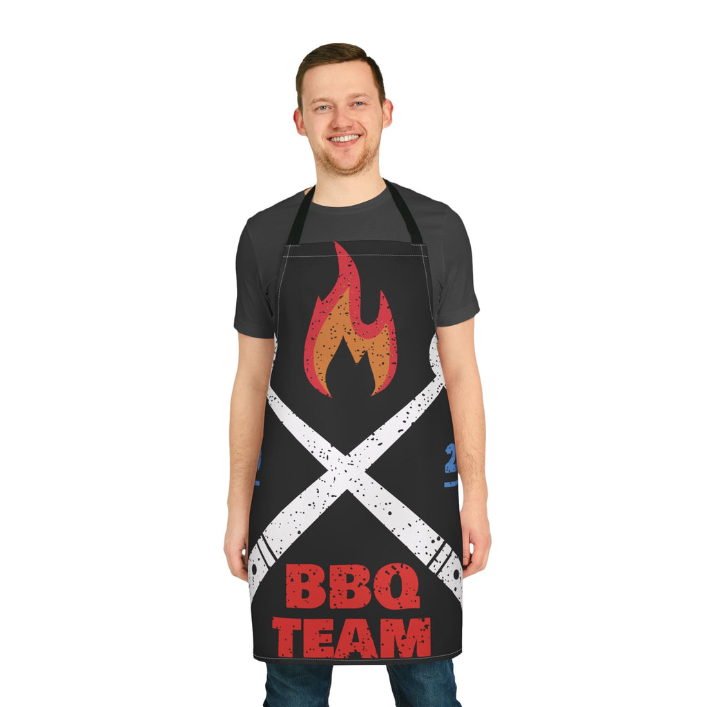 BBQ Team Apron Funny Grilling Apron Personalized BBQ Gift, Grill Master Apron, Cooking Apron for Men BBQ Party Gift Barbecue Outfit