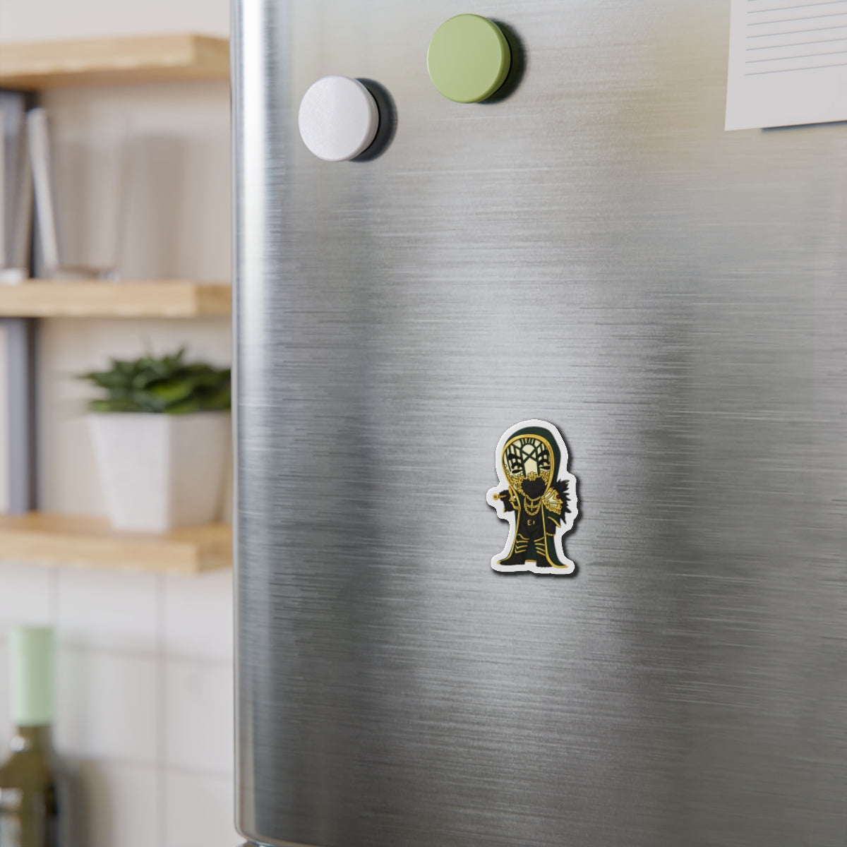 Vessel Gold Masked sleep token Die-Cut Magnet | Fantasy Wizard Refrigerator Magnet
