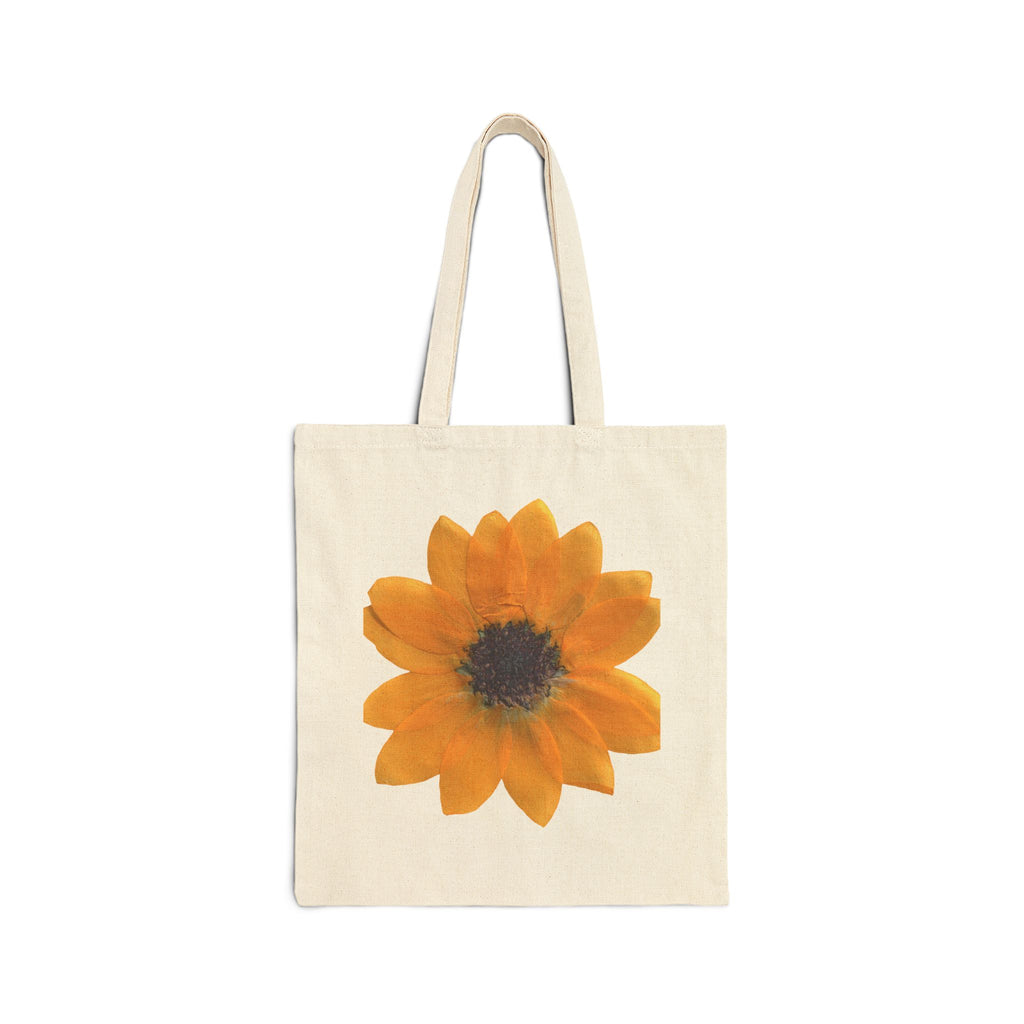 Sunflower Cotton Canvas Tote Bag | Eco-Friendly Floral Market Tote