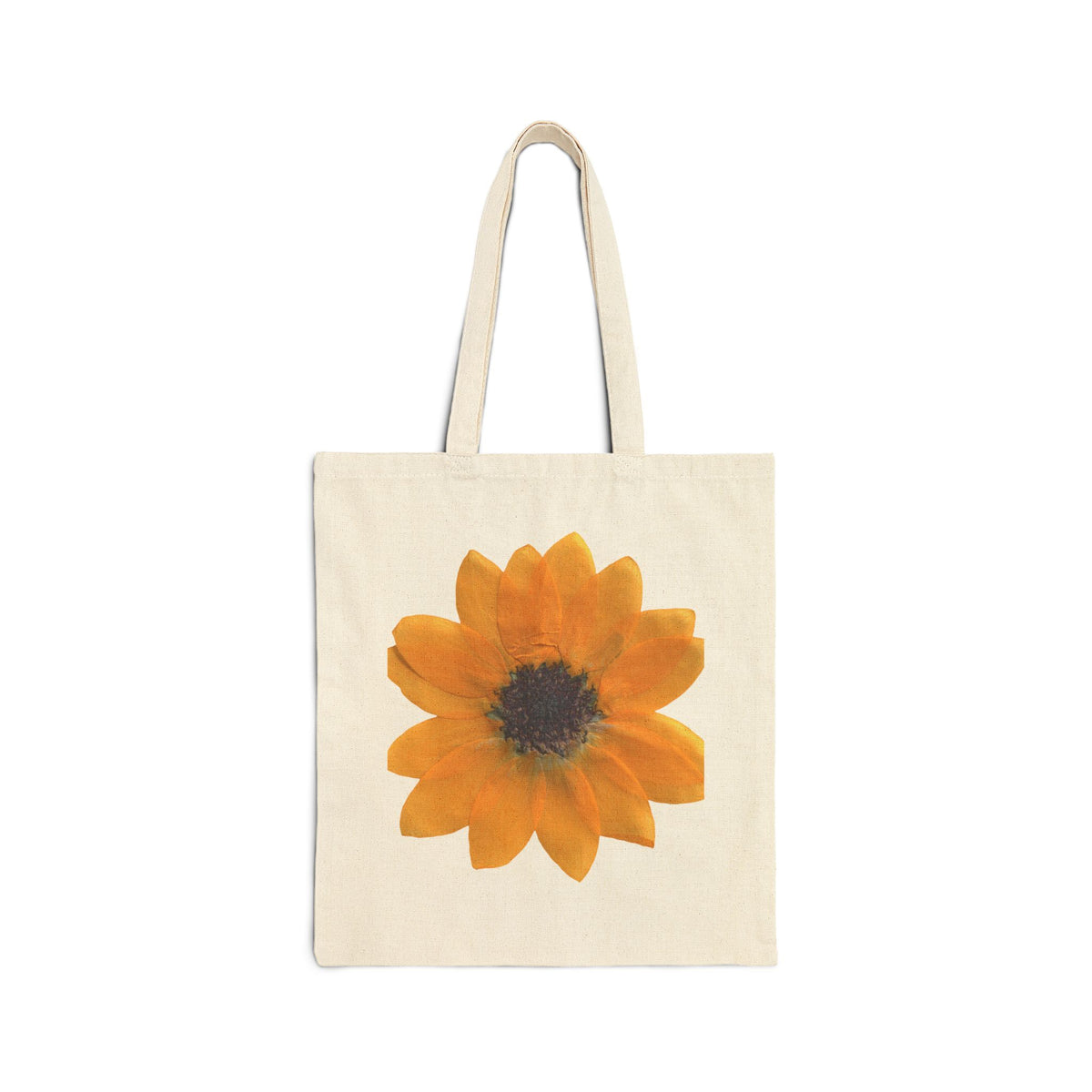 Sunflower Cotton Canvas Tote Bag | Eco-Friendly Floral Market Tote