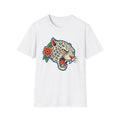 Snow Leopard Edition Shirt Tattoo Inspired Graphic Tee Leopard Streetwear Shirt Alternative Fashion Biker Tee Unisex Wild Cat Shirt