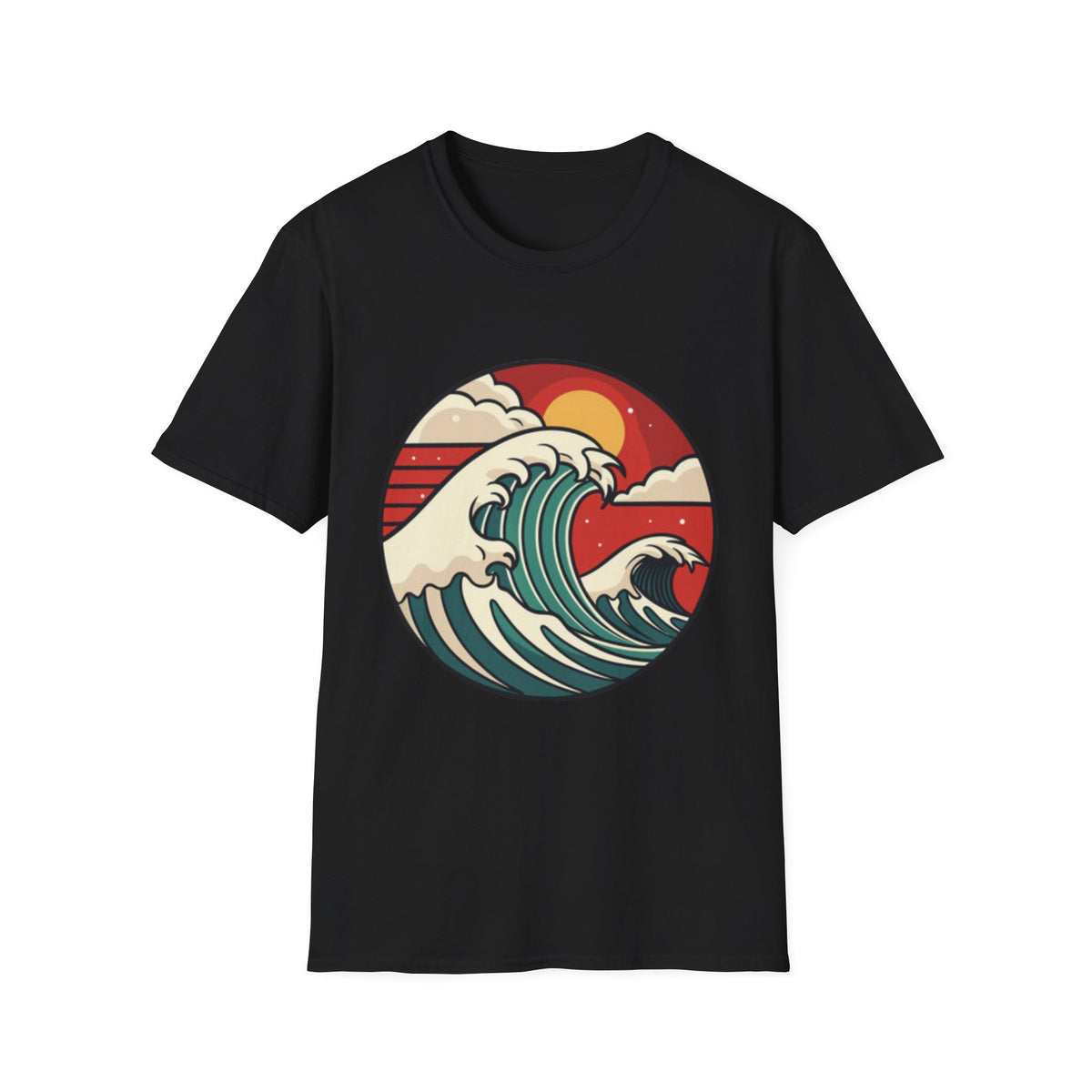 Ride The Wave Graphic T-Shirt | Coastal Retro Ocean Tee