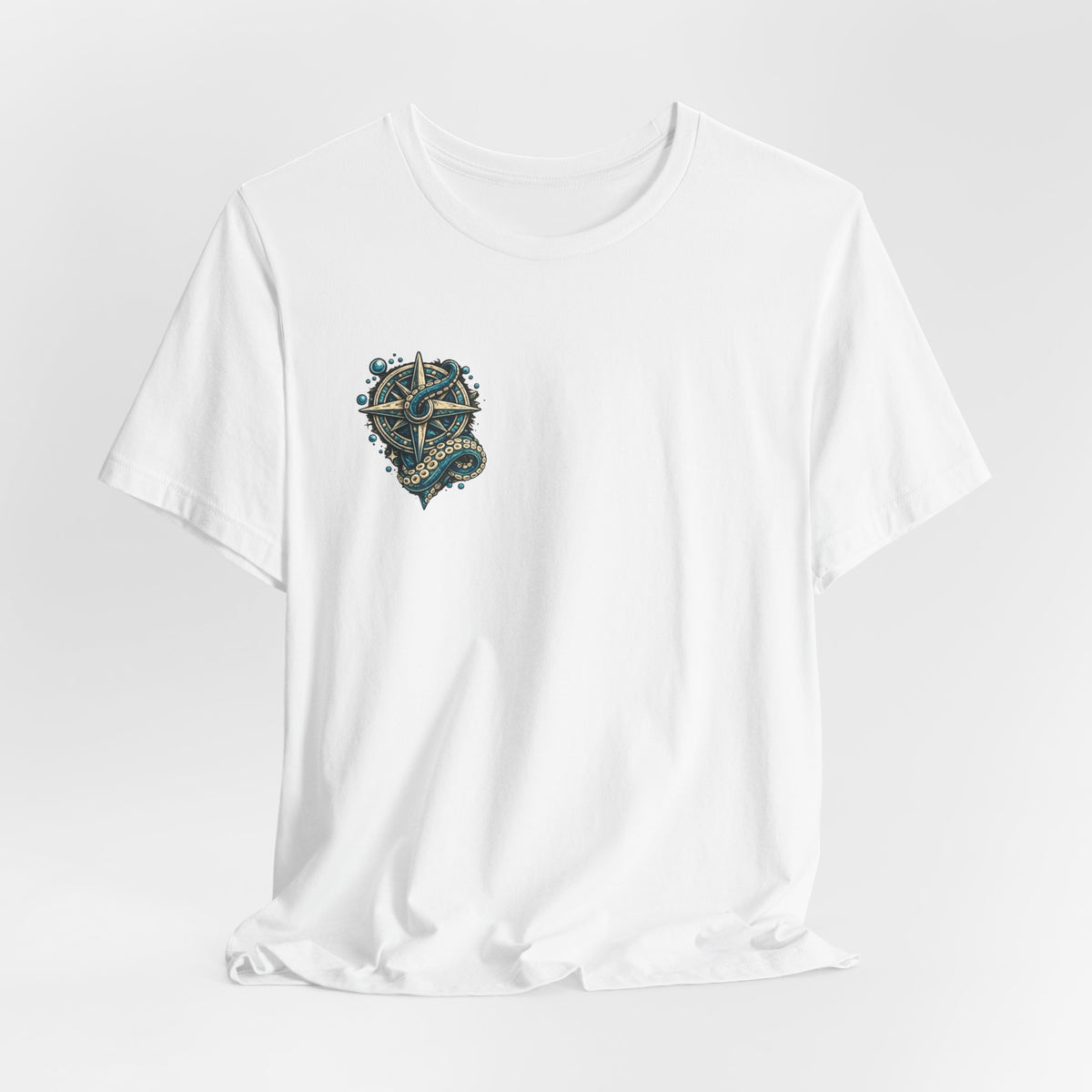 Stay True Anchor Tee — Nautical Ship Wheel & Octopus Graphic T-Shirt