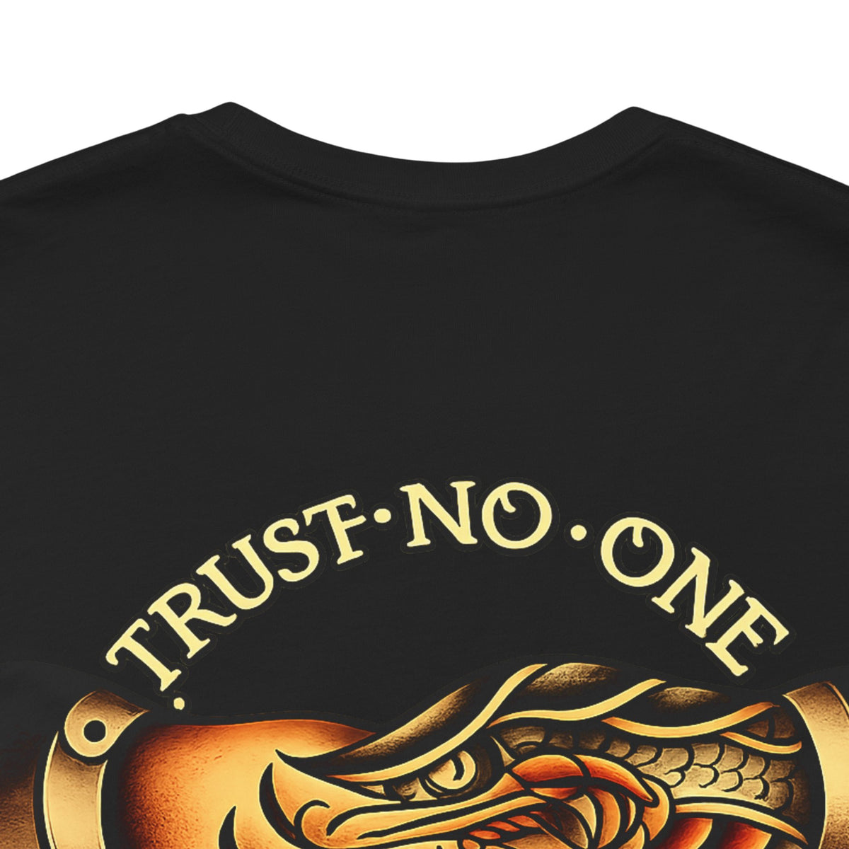 Trust No One Shirt Tattoo Style Graphic Tee Streetwear Snake Shirt Edgy Vintage Style Unisex Black T Shirt Alternative Fashion Gift