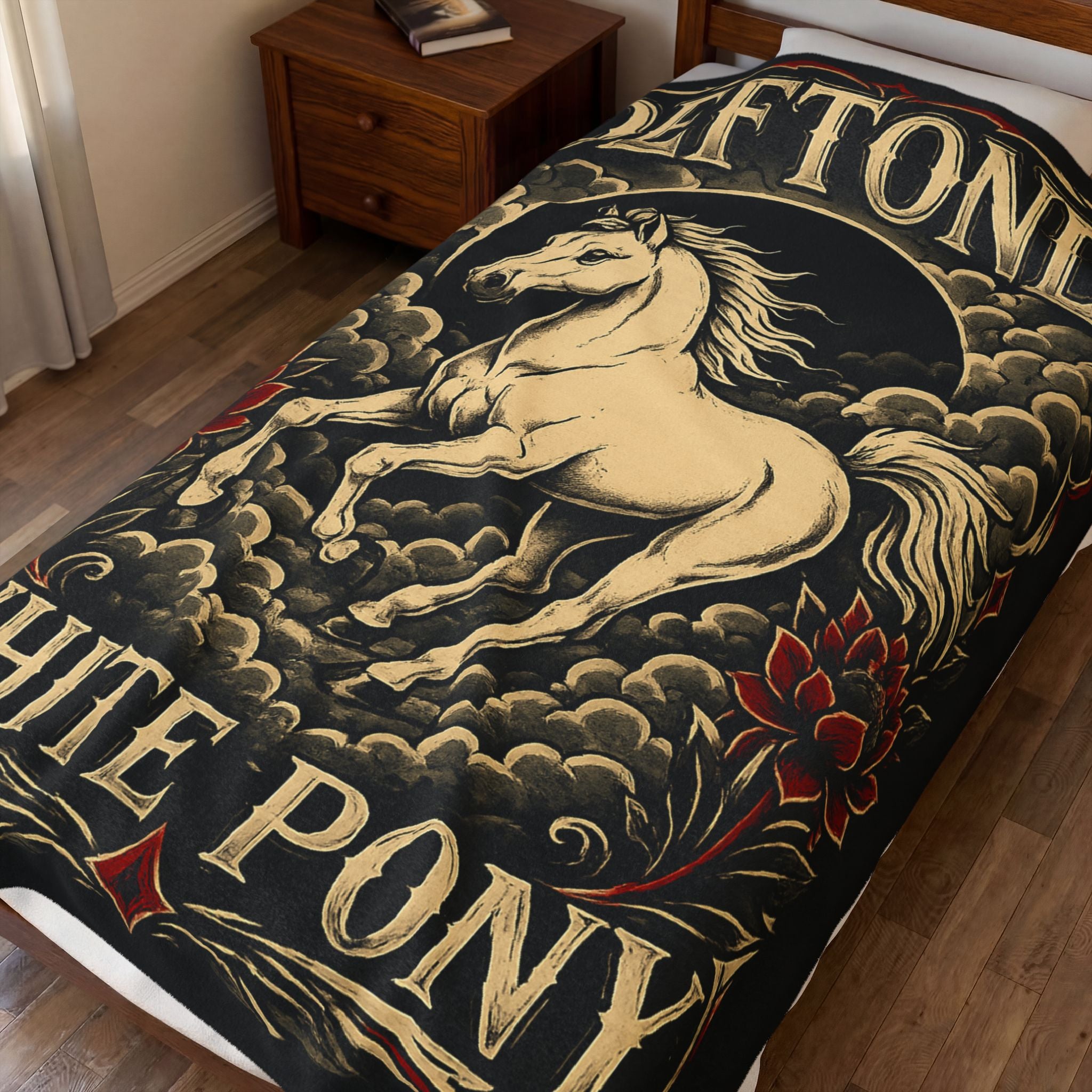 Deftones White Pony Throw Blanket Gothic Horse Blanket Alternative Rock Home Decor Ultra Soft Cozy Fleece Blanket Music Inspired Gift