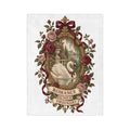 Romance the Ordinary Velveteen Microfiber Blanket | Swan Rose Victorian Illustration