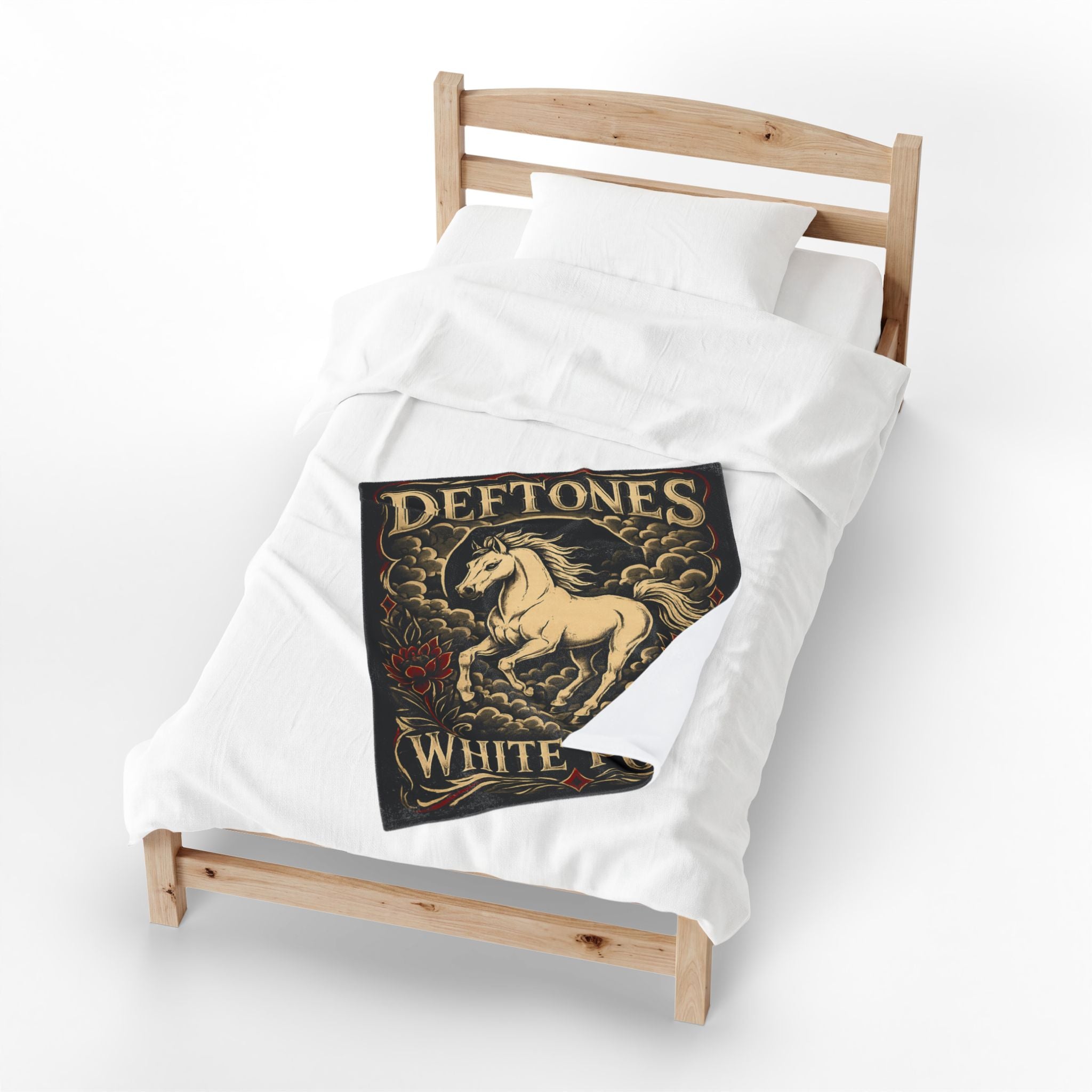 Deftones White Pony Throw Blanket Gothic Horse Blanket Alternative Rock Home Decor Ultra Soft Cozy Fleece Blanket Music Inspired Gift