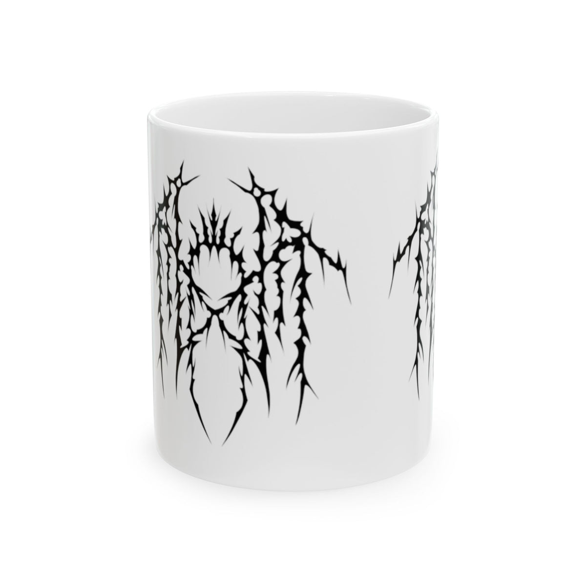 Band logo white goth aesthetic Ceramic Mug, (11oz, 15oz)
