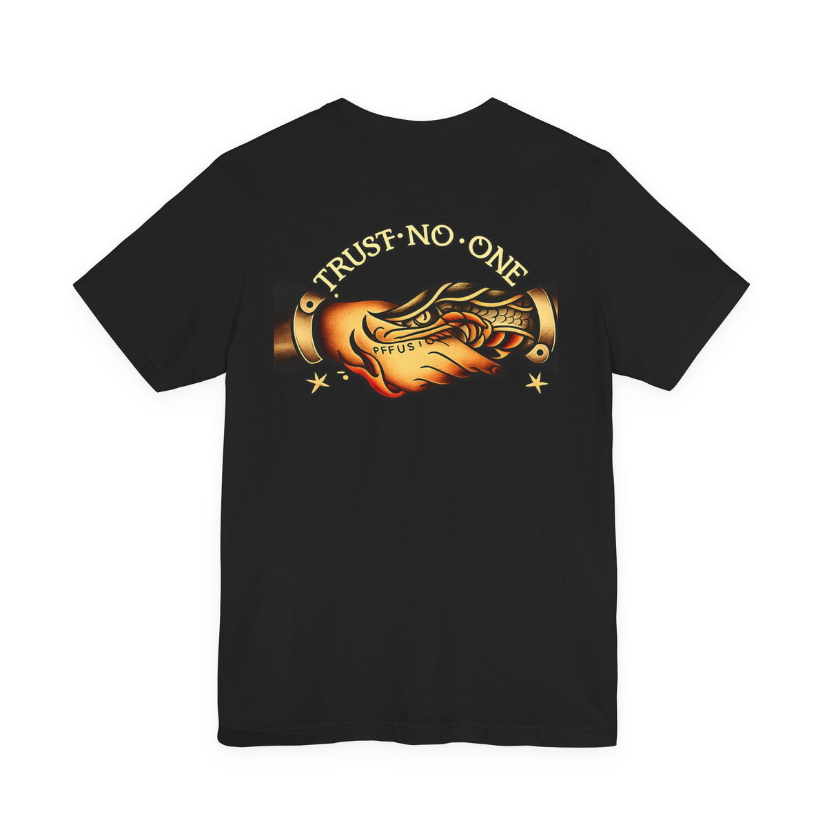 Trust No One Shirt Tattoo Style Graphic Tee Streetwear Snake Shirt Edgy Vintage Style Unisex Black T Shirt Alternative Fashion Gift