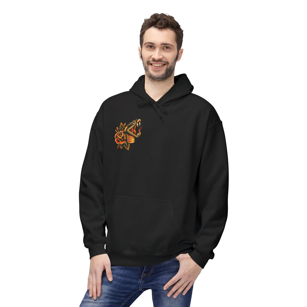 Trust No One Hoodie Tattoo Style Snake Rose Graphic Hoodie Alternative Streetwear Pullover Goth Punk Unisex Sweatshirt