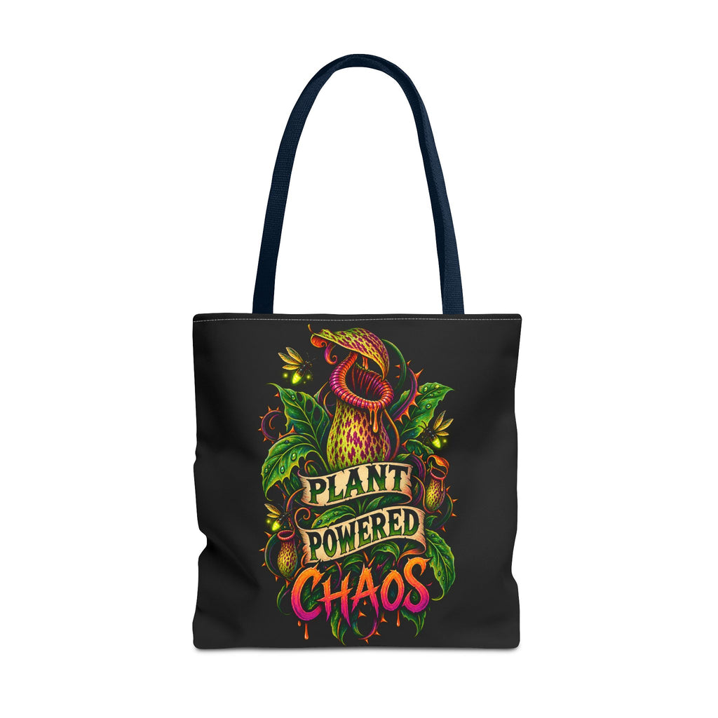 Plant Powered Chaos Tote Bag | Carnivorous Pitcher Plant Illustration