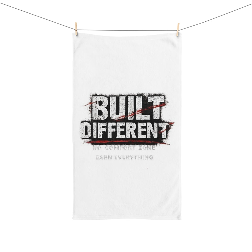 Built Different Hand Towel Motivational Bathroom Decor Hustle Mindset Gift No Comfort Zone Earn Everything Towel