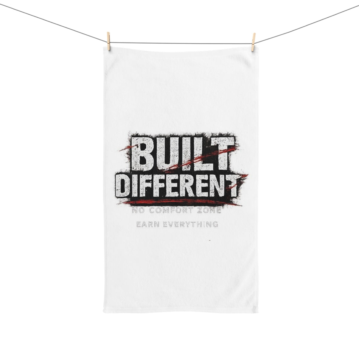 Built Different Hand Towel Motivational Bathroom Decor Hustle Mindset Gift No Comfort Zone Earn Everything Towel