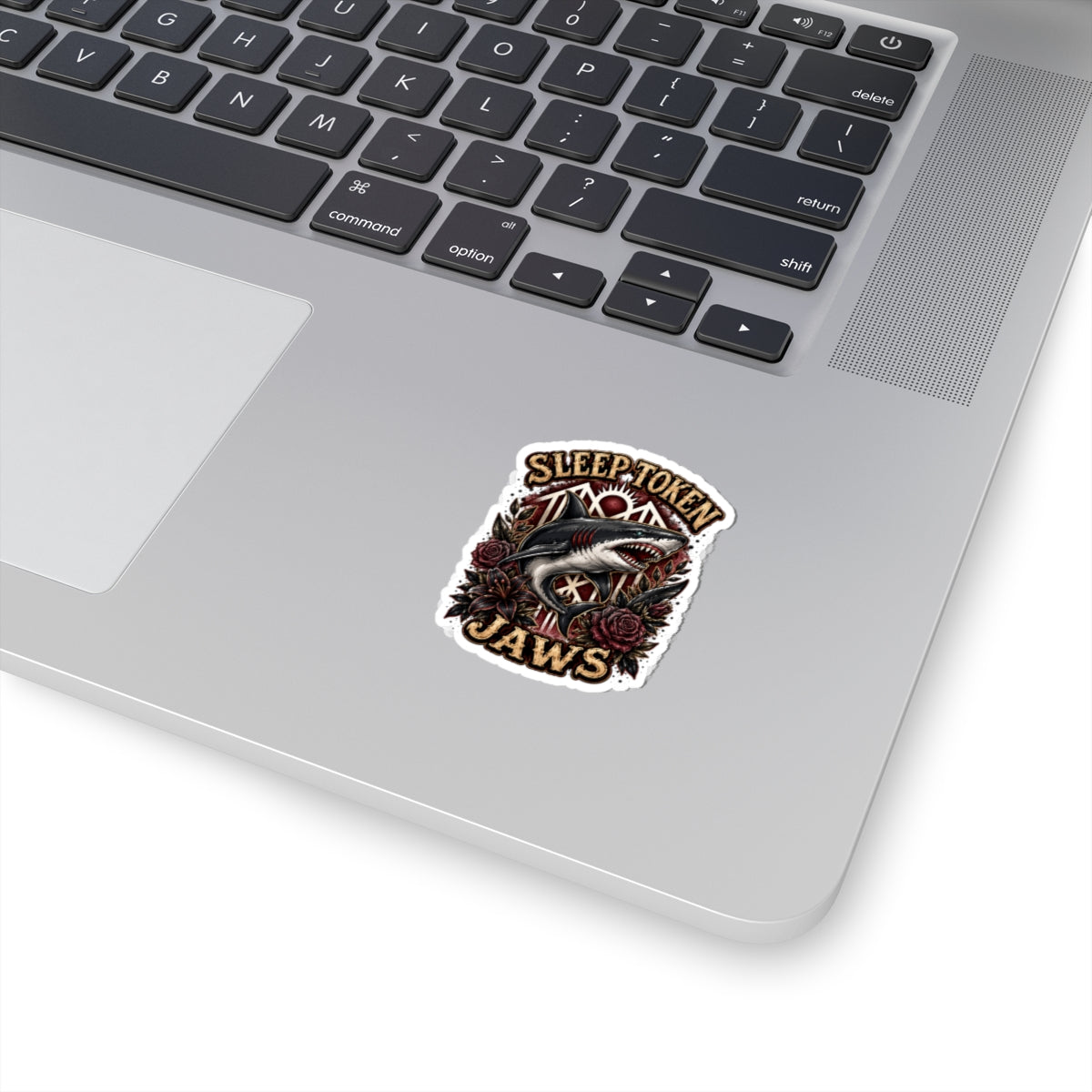 Sleep Token Jaws Sticker Shark Vinyl Decal Waterproof Laptop Sticker Water Bottle Decal Metal Music Fan Gift Gothic Tattoo Style Sticker