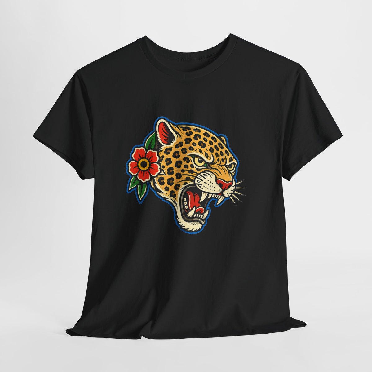 Leopard Graphic Tee Tattoo Inspired Shirt Streetwear T Shirt Alternative Fashion Leopard Shirt Biker Style Unisex Graphic Tee