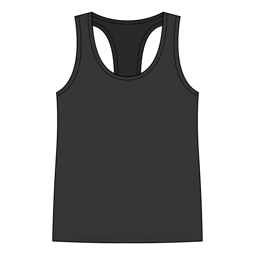 Worship Gothic Racerback Tank Top | Women’s Alternative Moon Graphic Shirt | Front & Back Print Tank
