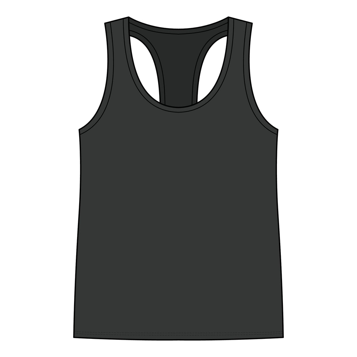 Worship Gothic Racerback Tank Top | Women’s Alternative Moon Graphic Shirt | Front & Back Print Tank