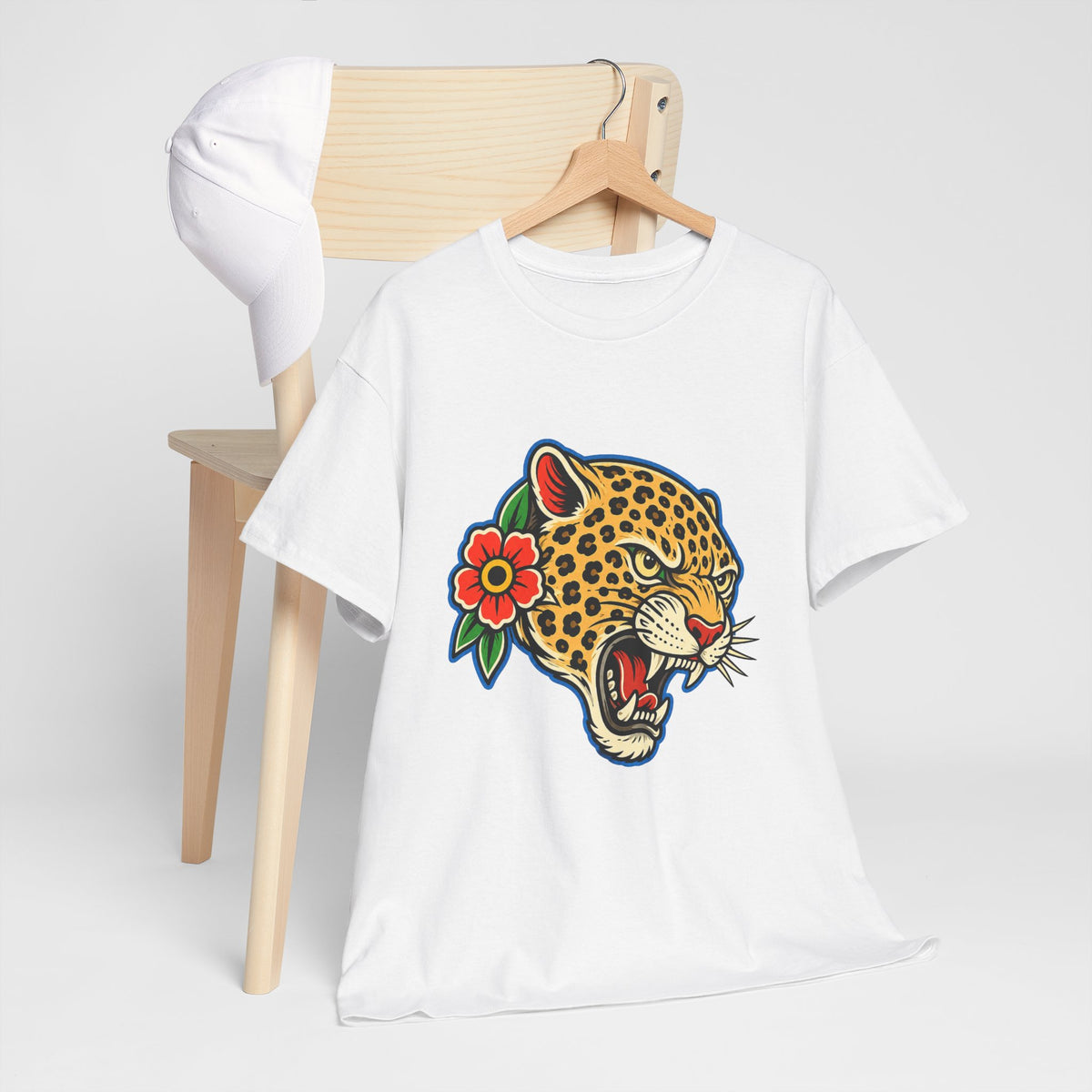 Leopard Graphic Tee Tattoo Inspired Shirt Streetwear T Shirt Alternative Fashion Leopard Shirt Biker Style Unisex Graphic Tee